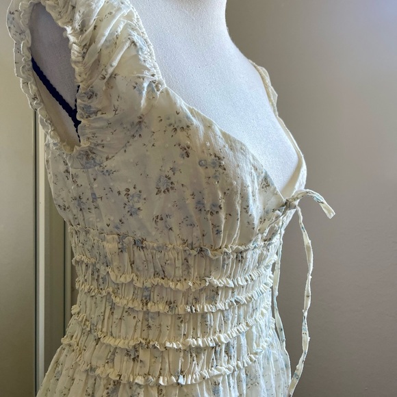 All in Favor Cream Floral Midi Dress - Picture 2 of 6